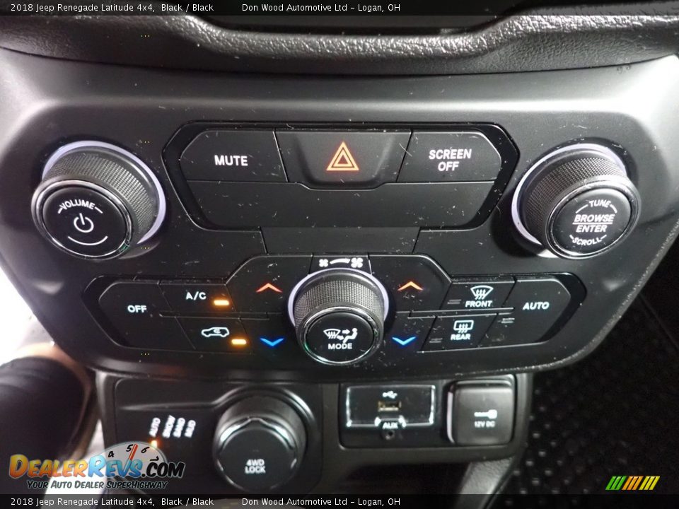 2018 Jeep Renegade Latitude 4x4 Black / Black Photo #21