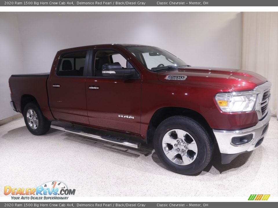 2020 Ram 1500 Big Horn Crew Cab 4x4 Delmonico Red Pearl / Black/Diesel Gray Photo #1