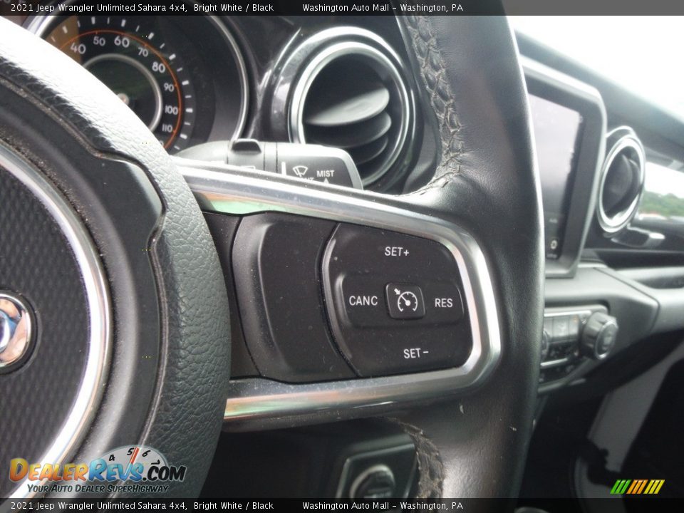 2021 Jeep Wrangler Unlimited Sahara 4x4 Bright White / Black Photo #11