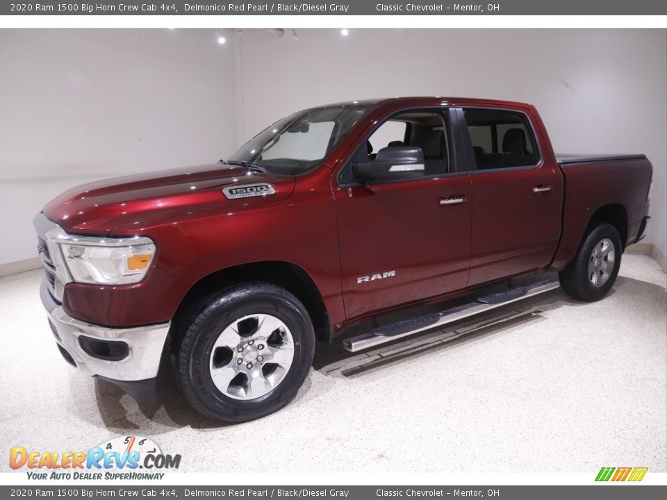 2020 Ram 1500 Big Horn Crew Cab 4x4 Delmonico Red Pearl / Black/Diesel Gray Photo #3