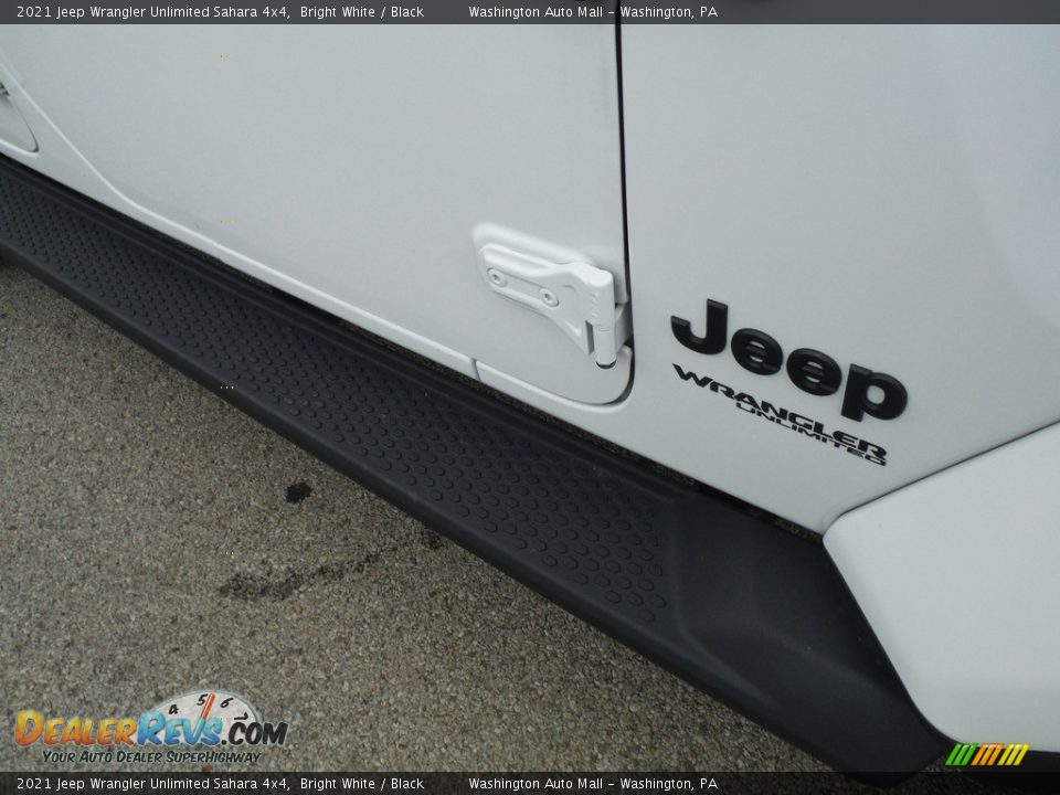 2021 Jeep Wrangler Unlimited Sahara 4x4 Bright White / Black Photo #12