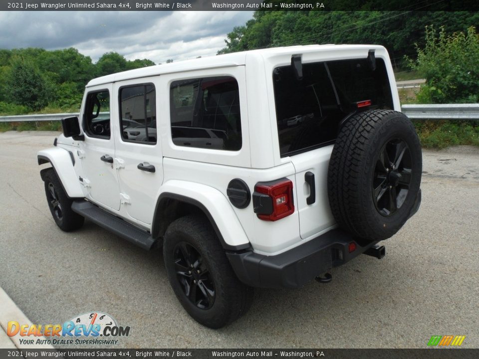 2021 Jeep Wrangler Unlimited Sahara 4x4 Bright White / Black Photo #16