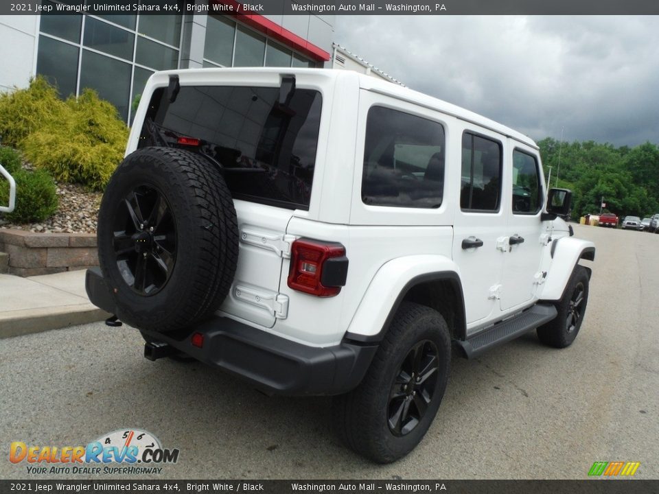 2021 Jeep Wrangler Unlimited Sahara 4x4 Bright White / Black Photo #19