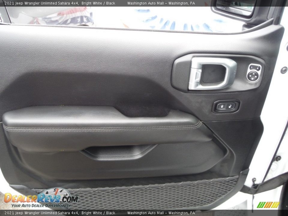 2021 Jeep Wrangler Unlimited Sahara 4x4 Bright White / Black Photo #22