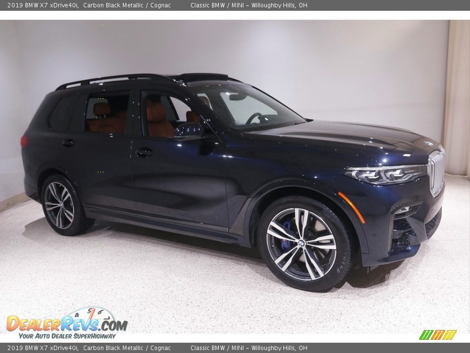 2019 BMW X7 xDrive40i Carbon Black Metallic / Cognac Photo #1