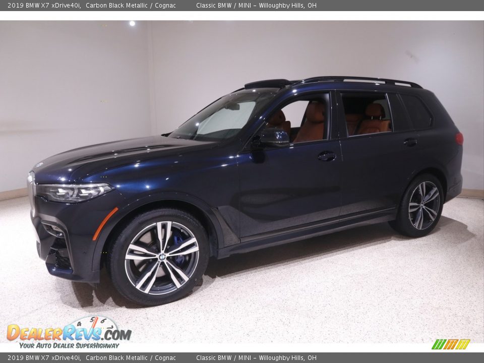 2019 BMW X7 xDrive40i Carbon Black Metallic / Cognac Photo #3