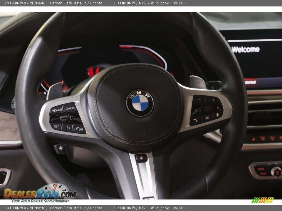2019 BMW X7 xDrive40i Carbon Black Metallic / Cognac Photo #7