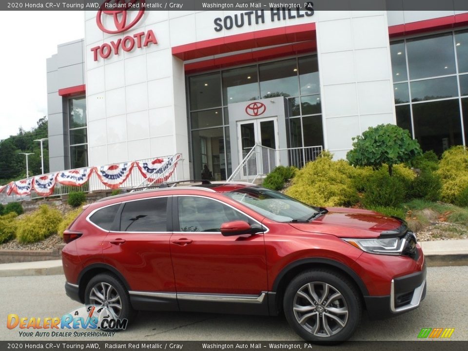 2020 Honda CR-V Touring AWD Radiant Red Metallic / Gray Photo #2