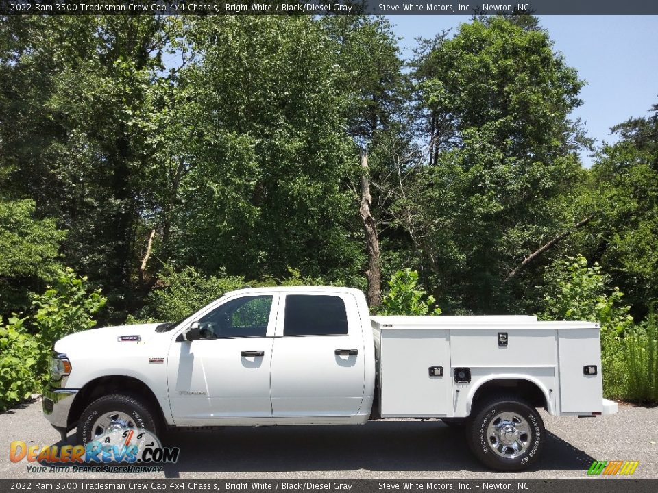 2022 Ram 3500 Tradesman Crew Cab 4x4 Chassis Bright White / Black/Diesel Gray Photo #1