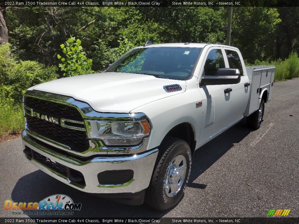 2022 Ram 3500 Tradesman Crew Cab 4x4 Chassis Bright White / Black/Diesel Gray Photo #2