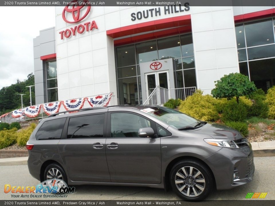 2020 Toyota Sienna Limited AWD Predawn Gray Mica / Ash Photo #2