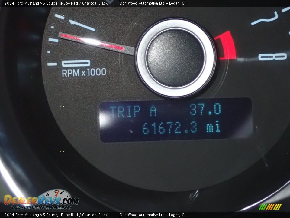 2014 Ford Mustang V6 Coupe Ruby Red / Charcoal Black Photo #26