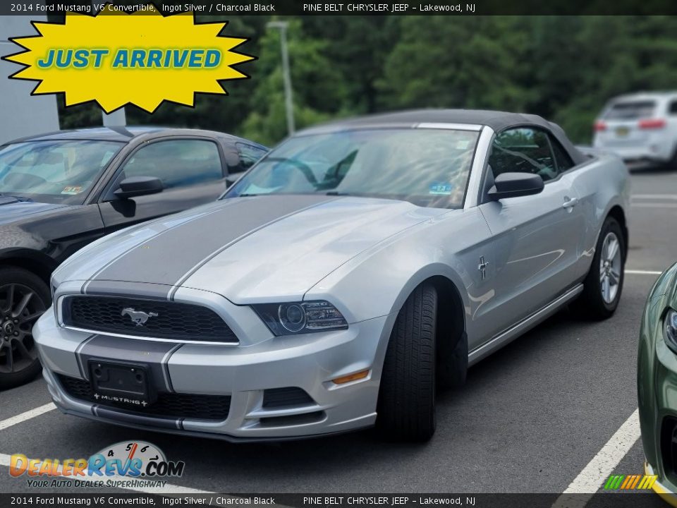 2014 Ford Mustang V6 Convertible Ingot Silver / Charcoal Black Photo #1