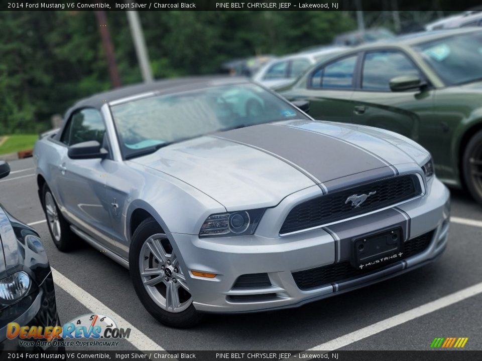 2014 Ford Mustang V6 Convertible Ingot Silver / Charcoal Black Photo #3