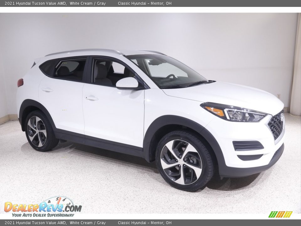 2021 Hyundai Tucson Value AWD White Cream / Gray Photo #1