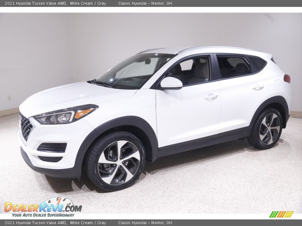 2021 Hyundai Tucson Value AWD White Cream / Gray Photo #3