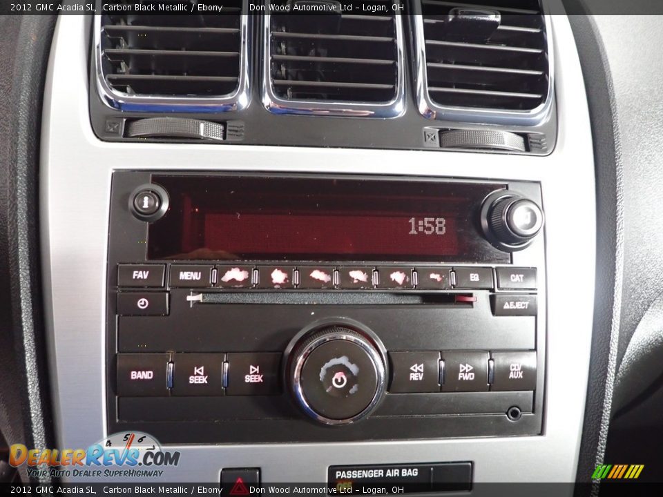 2012 GMC Acadia SL Carbon Black Metallic / Ebony Photo #17