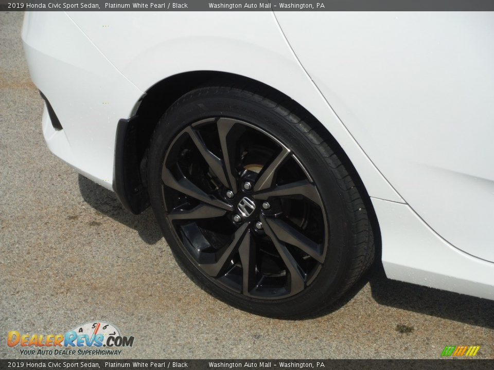 2019 Honda Civic Sport Sedan Platinum White Pearl / Black Photo #3