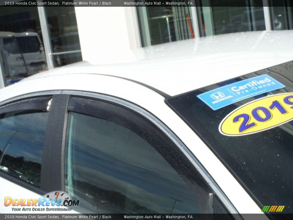 2019 Honda Civic Sport Sedan Platinum White Pearl / Black Photo #4