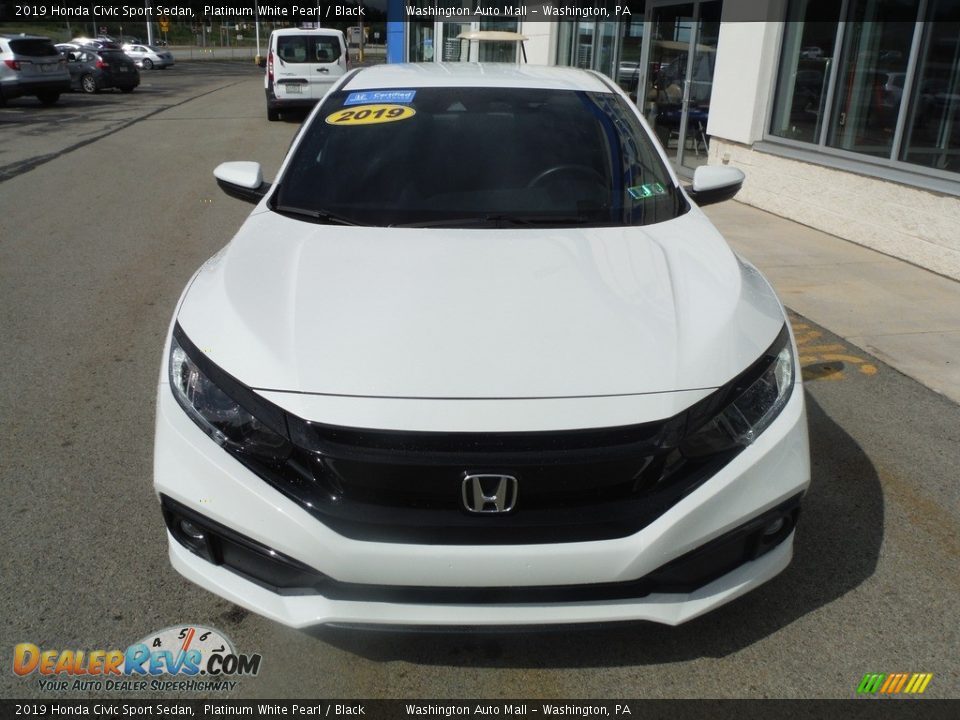 2019 Honda Civic Sport Sedan Platinum White Pearl / Black Photo #5