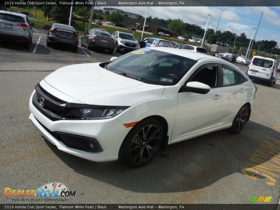 2019 Honda Civic Sport Sedan Platinum White Pearl / Black Photo #6