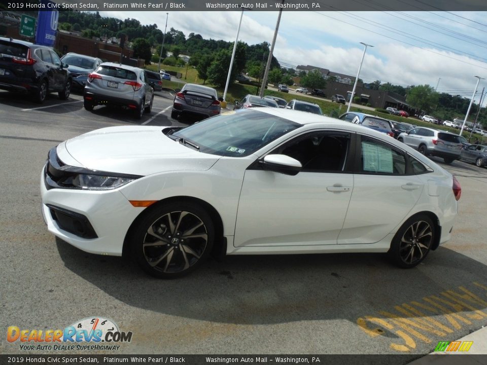 2019 Honda Civic Sport Sedan Platinum White Pearl / Black Photo #7