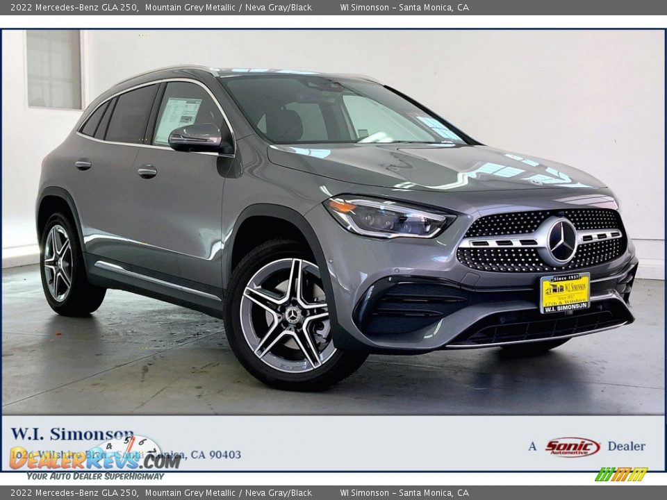 2022 Mercedes-Benz GLA 250 Mountain Grey Metallic / Neva Gray/Black Photo #1