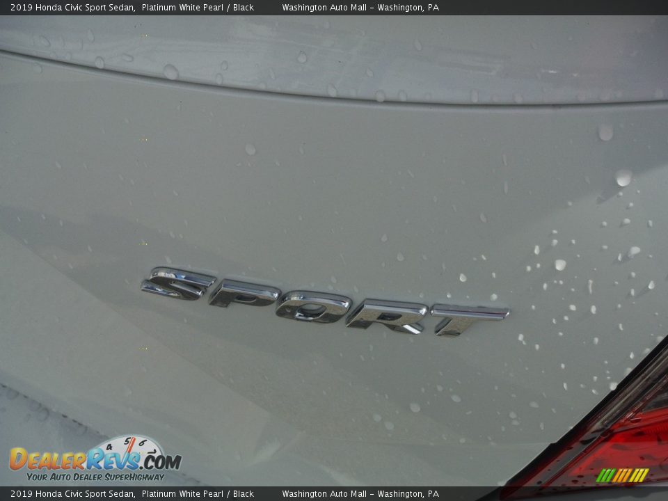 2019 Honda Civic Sport Sedan Platinum White Pearl / Black Photo #11