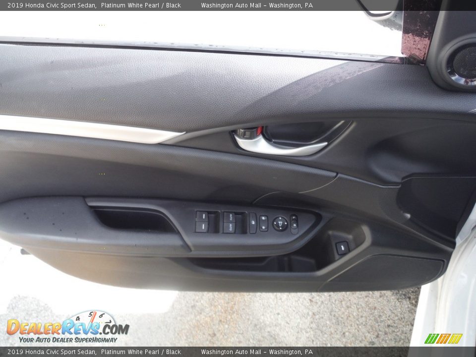 2019 Honda Civic Sport Sedan Platinum White Pearl / Black Photo #12