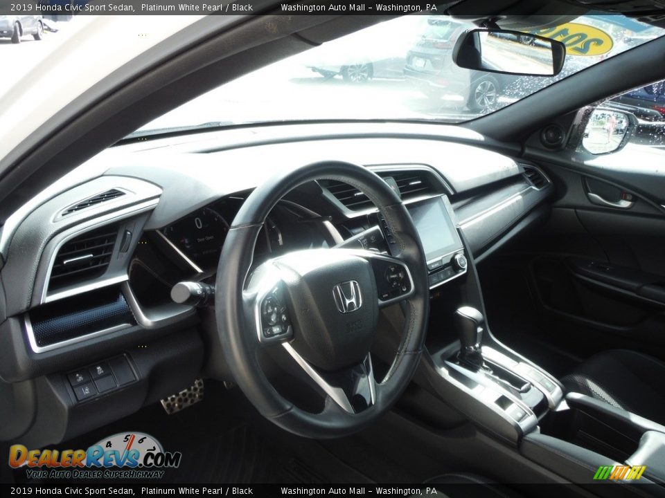 2019 Honda Civic Sport Sedan Platinum White Pearl / Black Photo #13