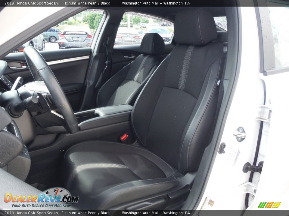 2019 Honda Civic Sport Sedan Platinum White Pearl / Black Photo #14