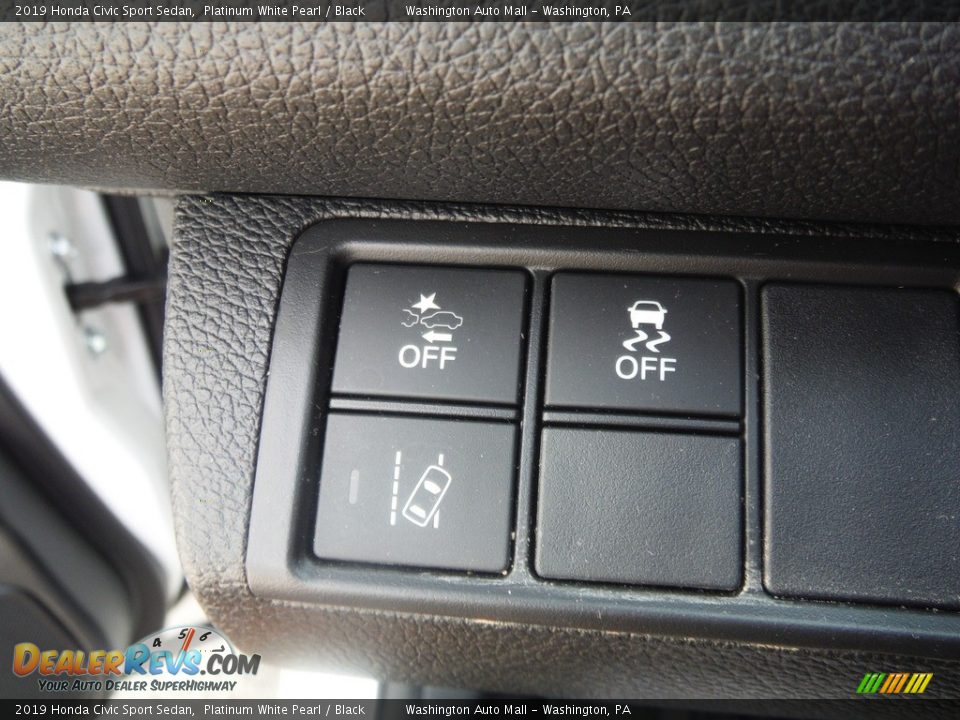 2019 Honda Civic Sport Sedan Platinum White Pearl / Black Photo #15