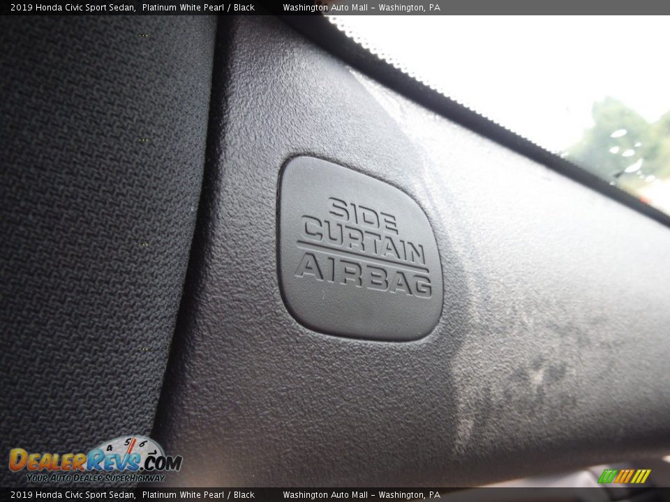 2019 Honda Civic Sport Sedan Platinum White Pearl / Black Photo #16