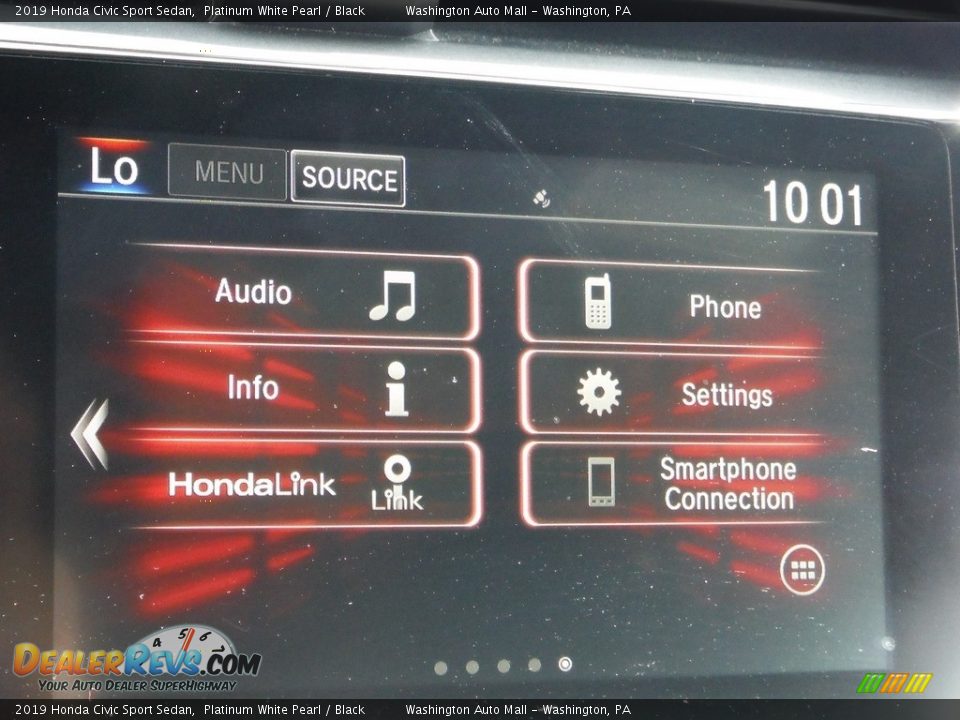 2019 Honda Civic Sport Sedan Platinum White Pearl / Black Photo #18