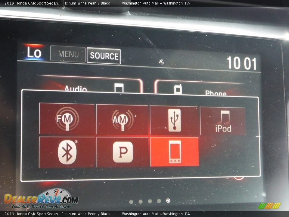 2019 Honda Civic Sport Sedan Platinum White Pearl / Black Photo #19