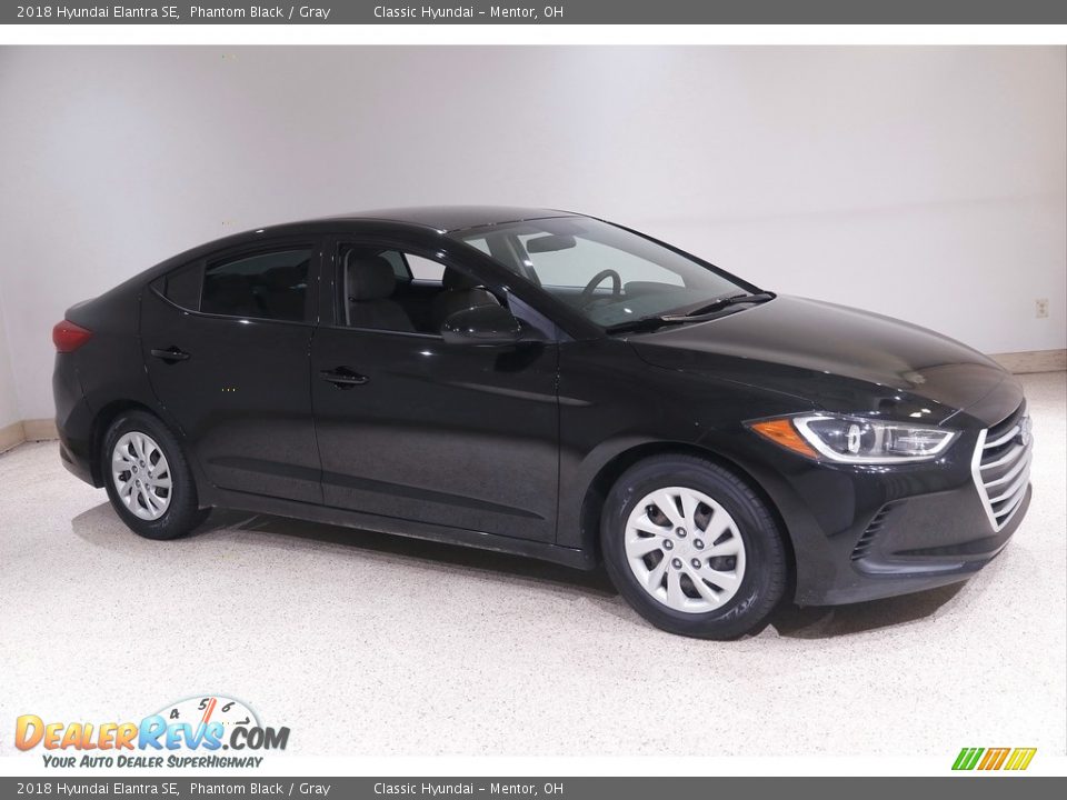 2018 Hyundai Elantra SE Phantom Black / Gray Photo #1