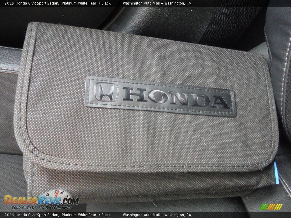 2019 Honda Civic Sport Sedan Platinum White Pearl / Black Photo #25