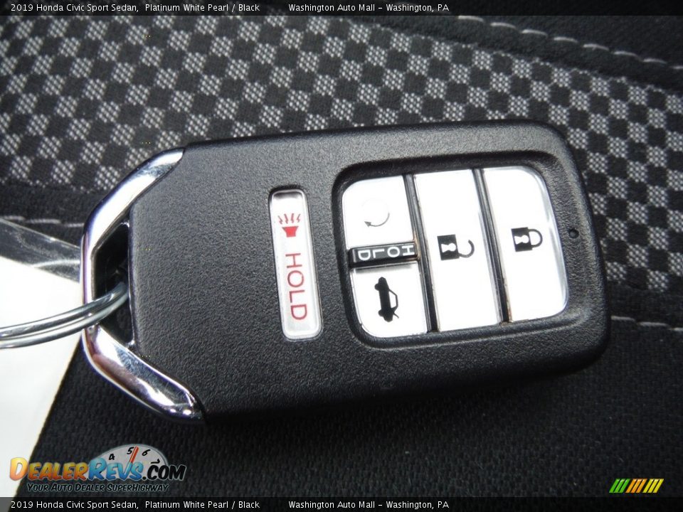 2019 Honda Civic Sport Sedan Platinum White Pearl / Black Photo #26