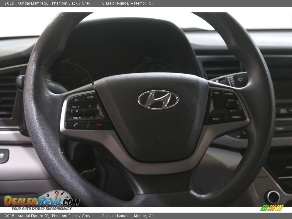 2018 Hyundai Elantra SE Phantom Black / Gray Photo #7