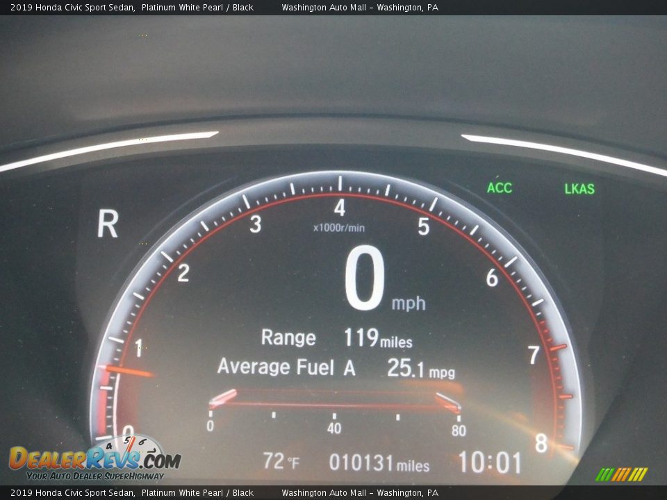 2019 Honda Civic Sport Sedan Platinum White Pearl / Black Photo #28