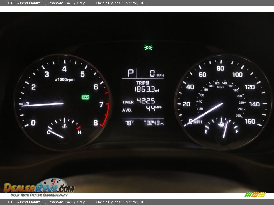 2018 Hyundai Elantra SE Phantom Black / Gray Photo #8