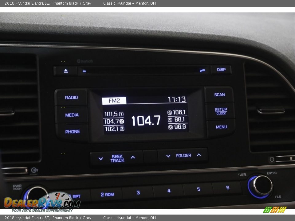 2018 Hyundai Elantra SE Phantom Black / Gray Photo #10