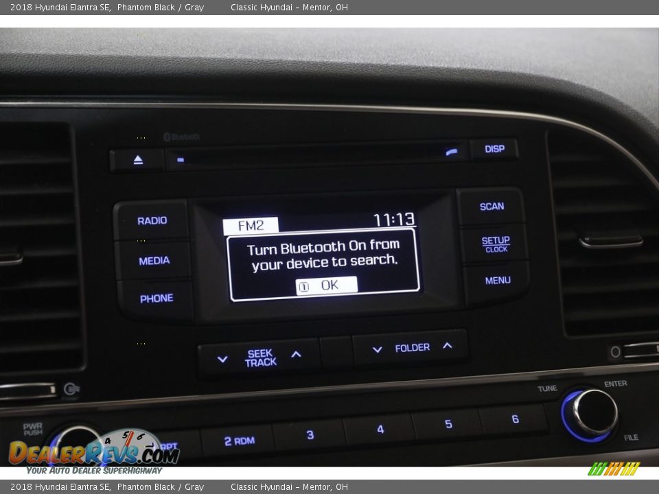 2018 Hyundai Elantra SE Phantom Black / Gray Photo #11