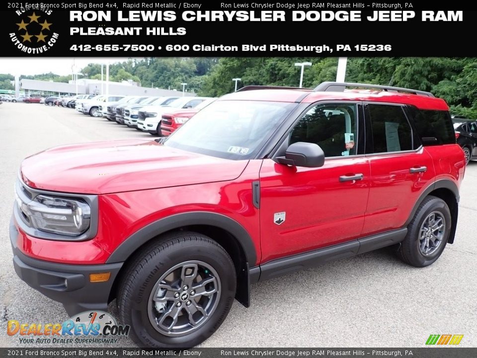 2021 Ford Bronco Sport Big Bend 4x4 Rapid Red Metallic / Ebony Photo #1