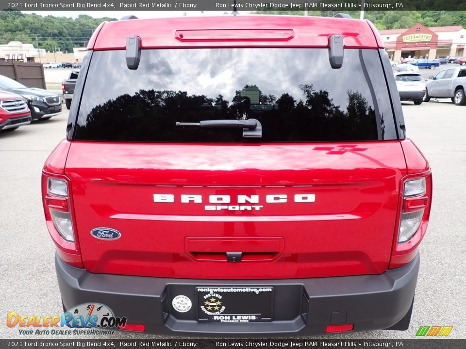 2021 Ford Bronco Sport Big Bend 4x4 Rapid Red Metallic / Ebony Photo #4