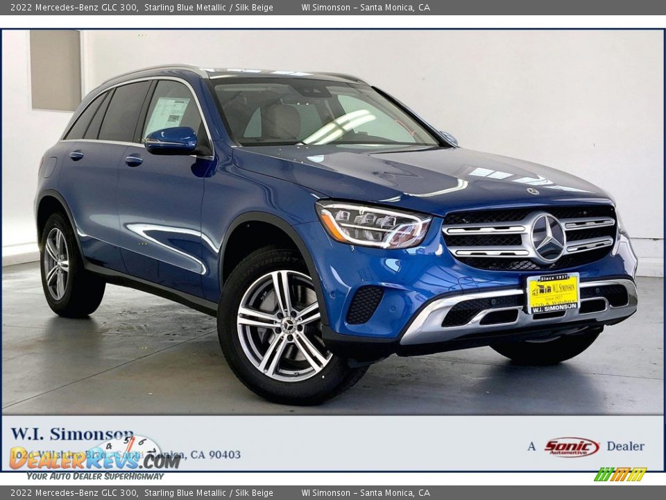 2022 Mercedes-Benz GLC 300 Starling Blue Metallic / Silk Beige Photo #1