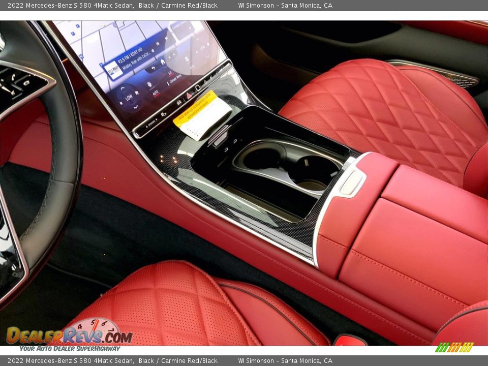 2022 Mercedes-Benz S 580 4Matic Sedan Black / Carmine Red/Black Photo #8