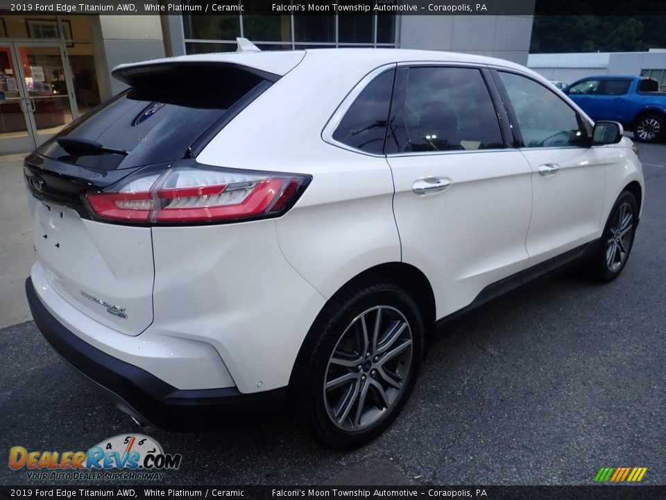 2019 Ford Edge Titanium AWD White Platinum / Ceramic Photo #2