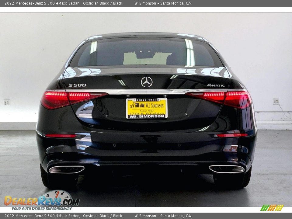 2022 Mercedes-Benz S 500 4Matic Sedan Obsidian Black / Black Photo #3