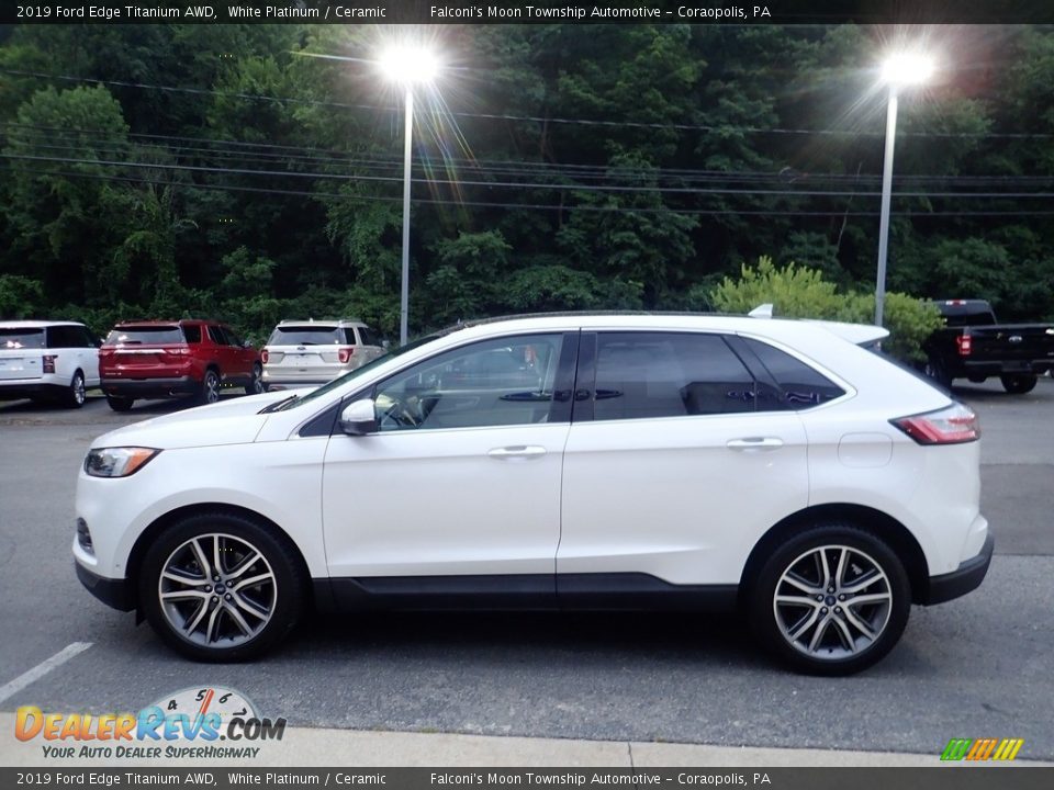 2019 Ford Edge Titanium AWD White Platinum / Ceramic Photo #6